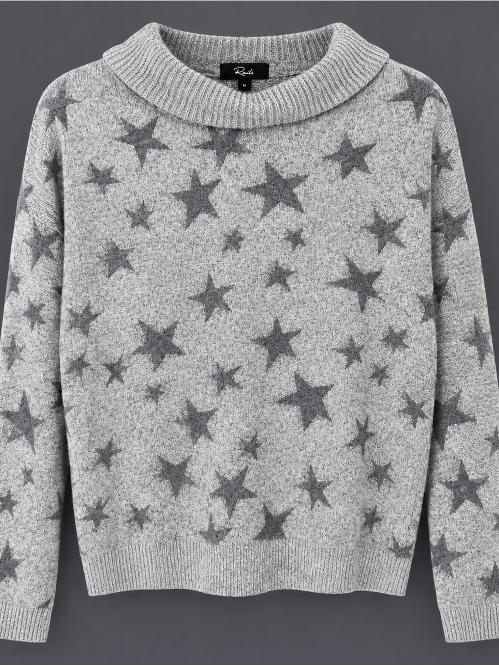 Rails Gray Star-Print Hoodie Sweater